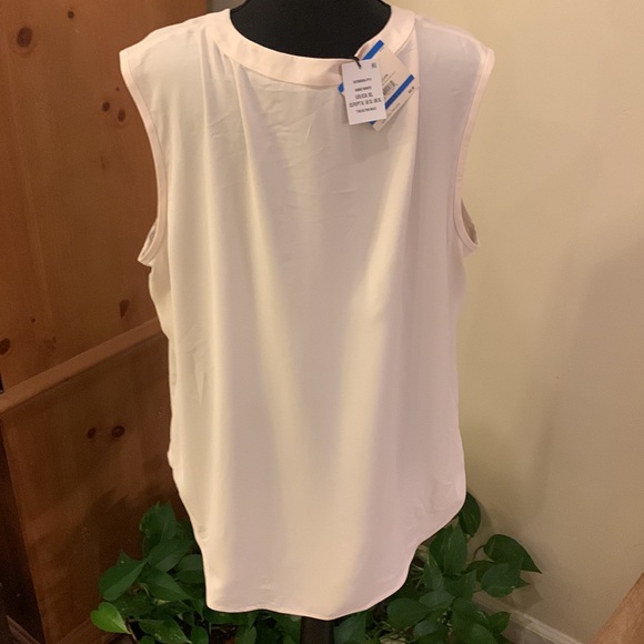🌹VINTAGE ANNE KLEIN • Women's Sleeveless Dressy Top - Cream - Picture 6 of 11